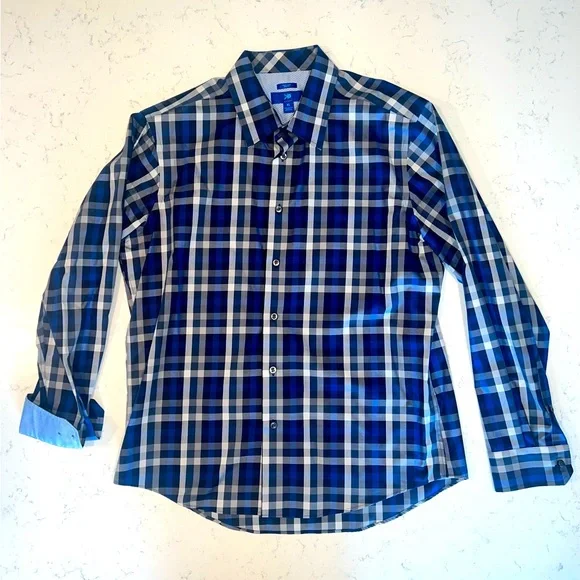 Egara Shirts | Egara Xl Dress Shirt | Color: Blue/White | Size: Xl | B_Hackmann's Closet